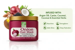 Organic Studio Onion Hair Mask with Caviar Argan Oil Biotin Keratin and Shea Butter