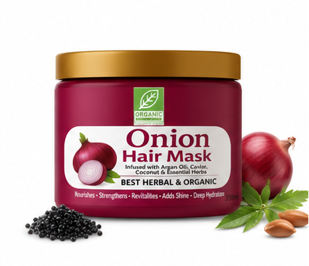 Organic Studio Onion Hair Mask with Argan Oil Caviar and Essential Herbs